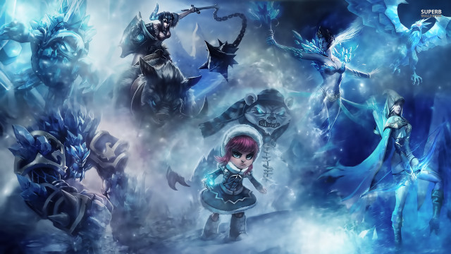 Anime ice demon fantasy armor free wallpaper - medium preview image