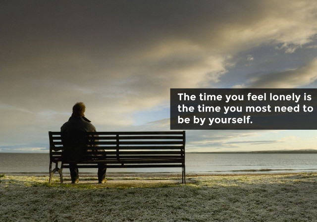 Man bench ocean quote sitting free wallpaper - medium preview image