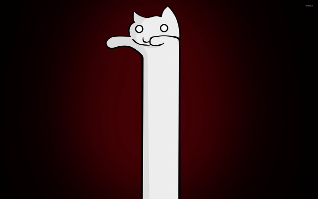 White cat tall pole black free wallpaper - medium preview image