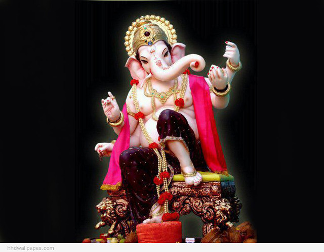 Ganesh statue table black background free wallpaper - medium preview image