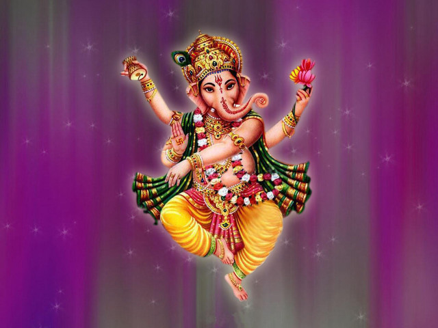 God lotus purple background stars free wallpaper - medium preview image