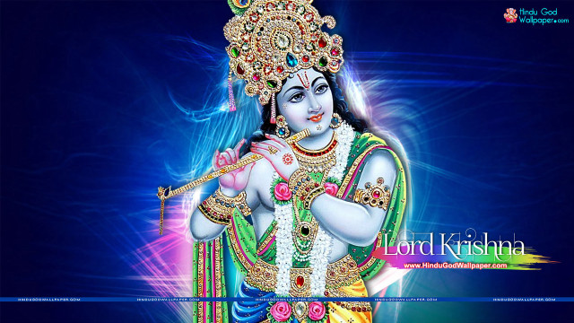 God flute blue background painting free wallpaper - medium preview image