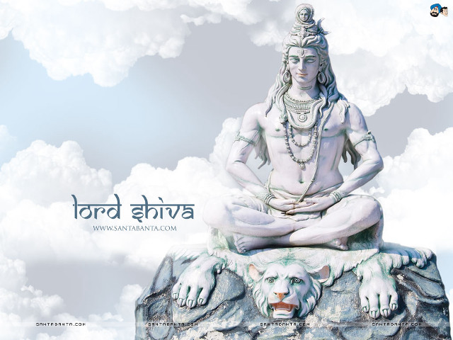 Statue man rock sky clouds free wallpaper - medium preview image