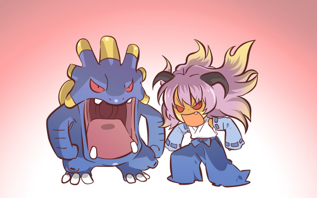 Girl dragon cartoon mouths open free wallpaper - medium preview image
