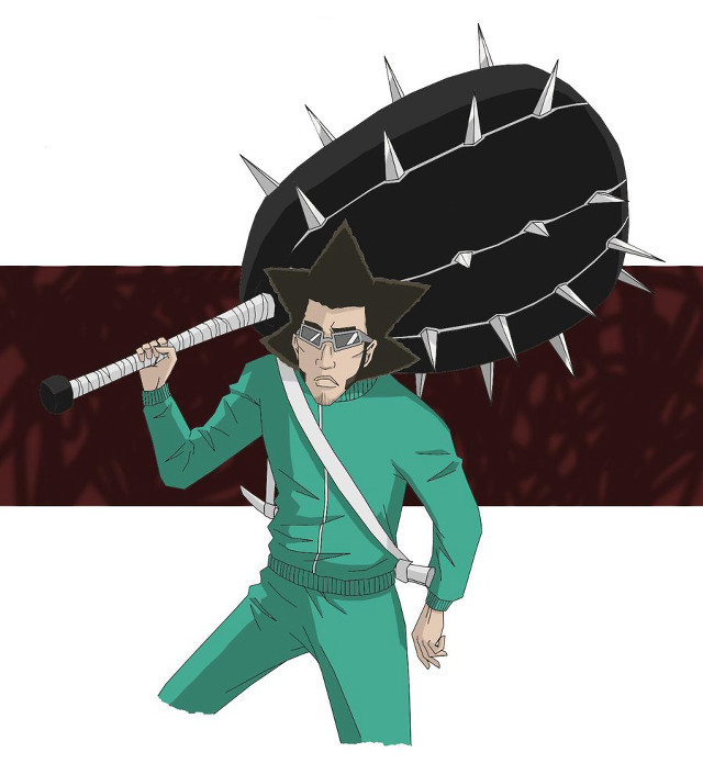 Man spiked head sword large free wallpaper - medium preview image