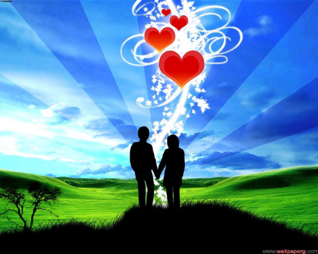 People field heart cloud tree free wallpaper - medium preview image