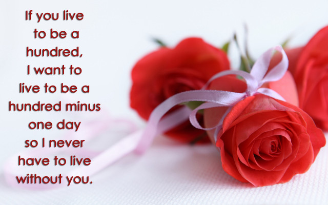 Red roses table message written free wallpaper - medium preview image