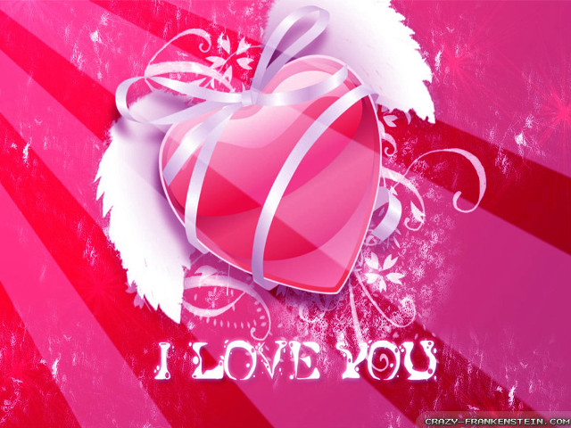 Heart ribbon white heart pink free wallpaper - medium preview image