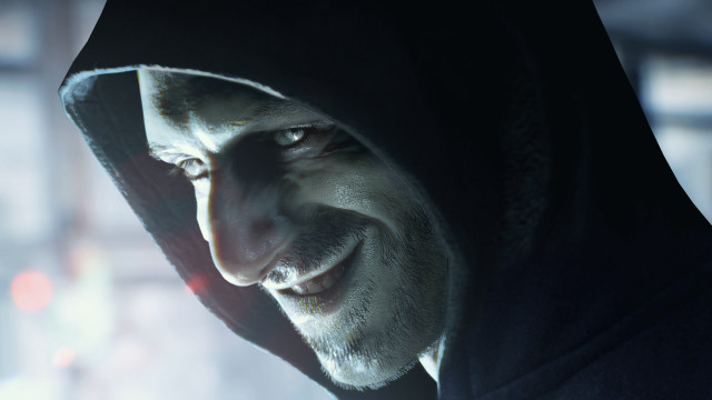 Man hooded jacket smiling camera free wallpaper - medium preview image