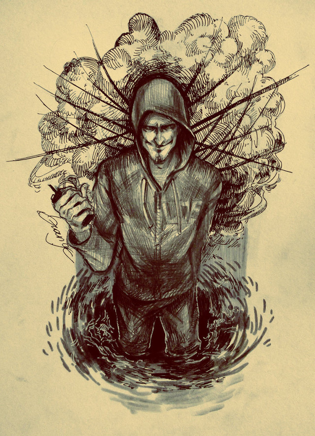 Man hoodie branches drawing artwork free wallpaper - medium preview image