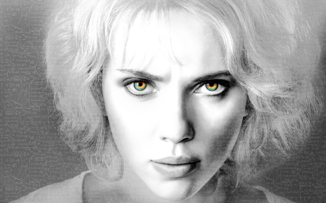 Blonde woman blue eyes black #10 free wallpaper - medium preview image
