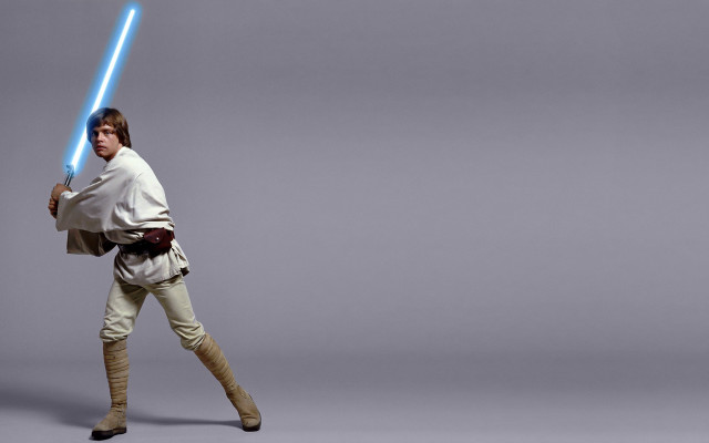 Man star wars costume holding free wallpaper - medium preview image