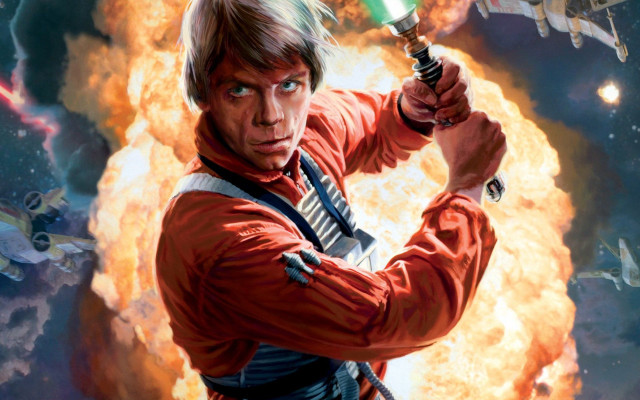 Man green lightsaber background objects free wallpaper - medium preview image