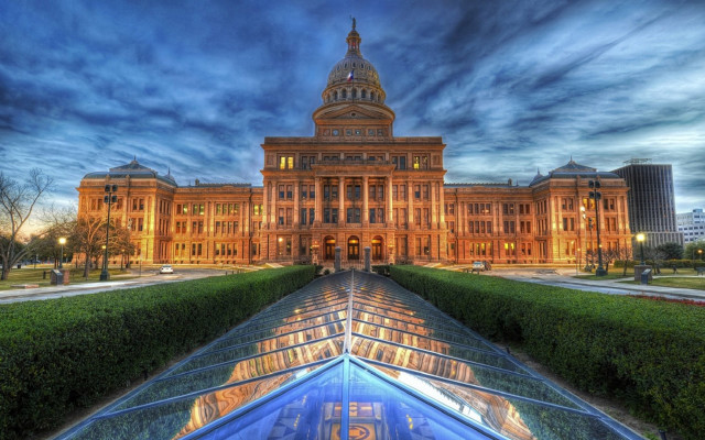 Building dome walkway night sky free wallpaper - medium preview image