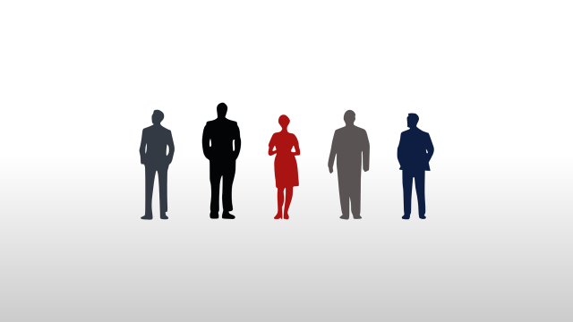 Group people standing line different free wallpaper - medium preview image