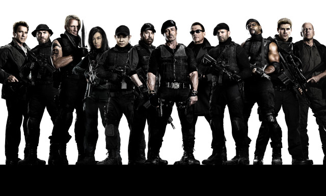 Men group guns white background free wallpaper - medium preview image