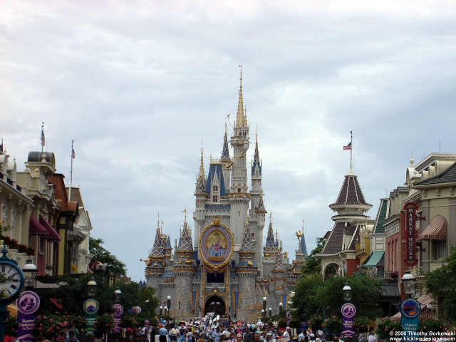 Castle clock street people crowd #2 free wallpaper - medium preview image
