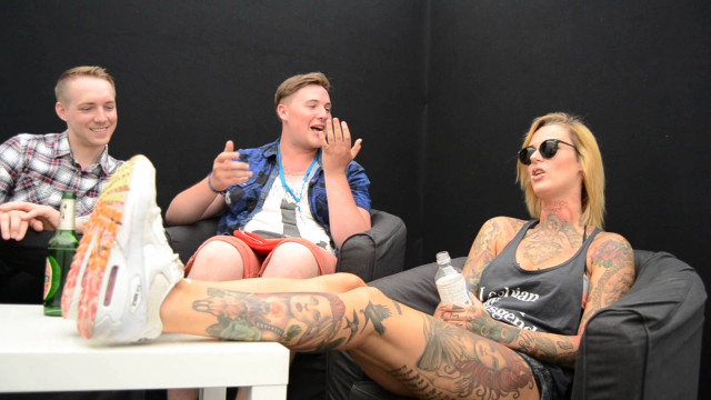 Group couch tattoos beer relaxing free wallpaper - medium preview image