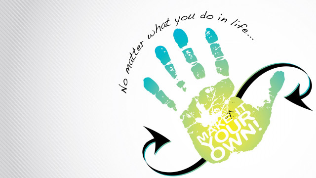 Hand print quote on it free wallpaper - medium preview image