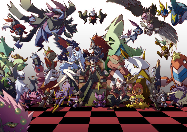 Cartoon characters checkered floor group free wallpaper - medium preview image