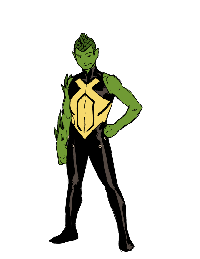 Man costume green yellow suit free wallpaper - medium preview image