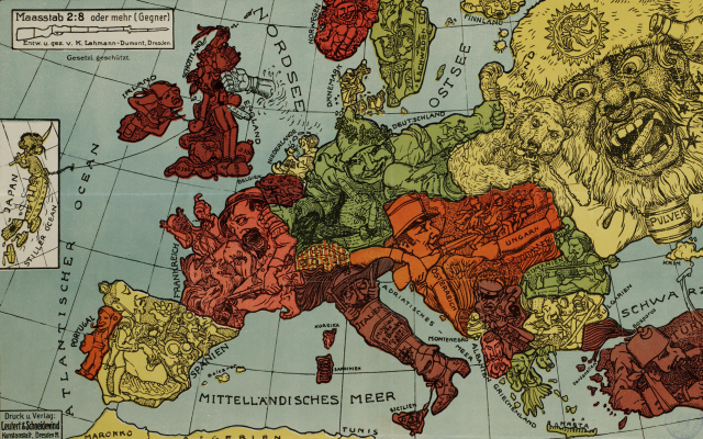 Europe map animals colorful diverse free wallpaper - medium preview image