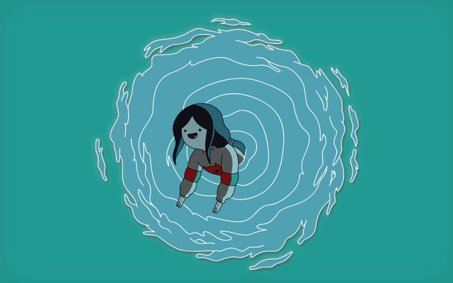 Woman floating pool water backpack free wallpaper - medium preview image