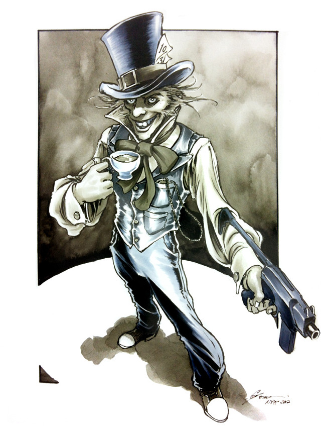 Cat gun top hat drink free wallpaper - medium preview image