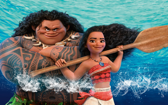 Cartoon character paddle water bikini free wallpaper - medium preview image