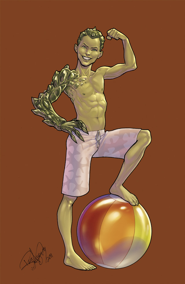 Man standing ball plant back free wallpaper - medium preview image