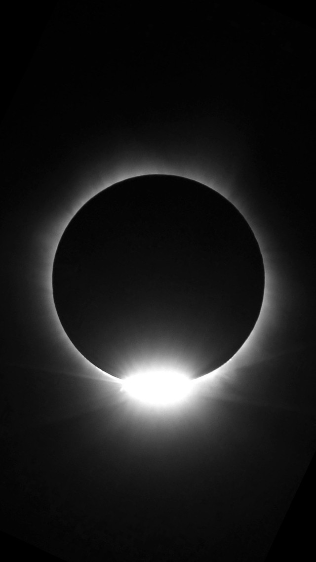 Solar eclipse sky black white free wallpaper - medium preview image