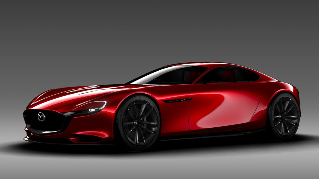 Red car studio gray background free wallpaper - medium preview image