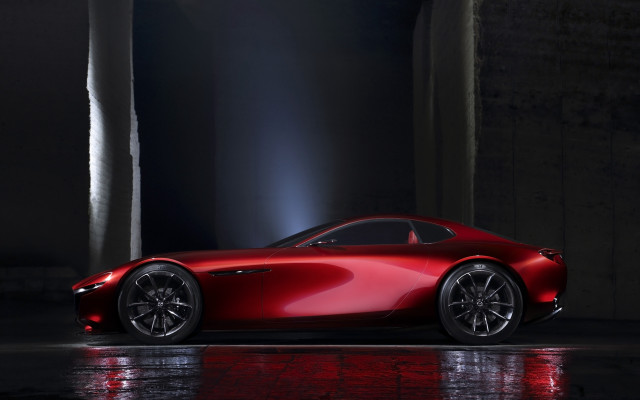 Red sports car dark room #82 free wallpaper - medium preview image