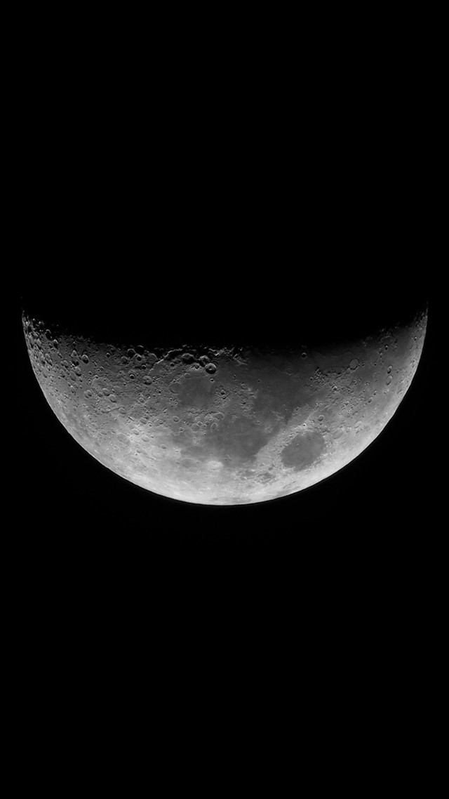 Half moon dark sky black free wallpaper - medium preview image