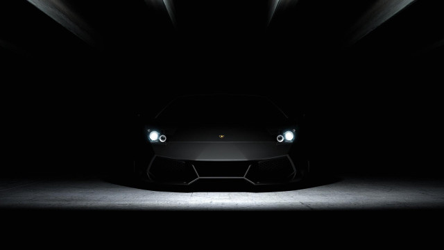 Black sports car dark room #18 free wallpaper - medium preview image
