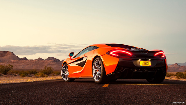 Sports car desert mountains cloudy free wallpaper - medium preview image