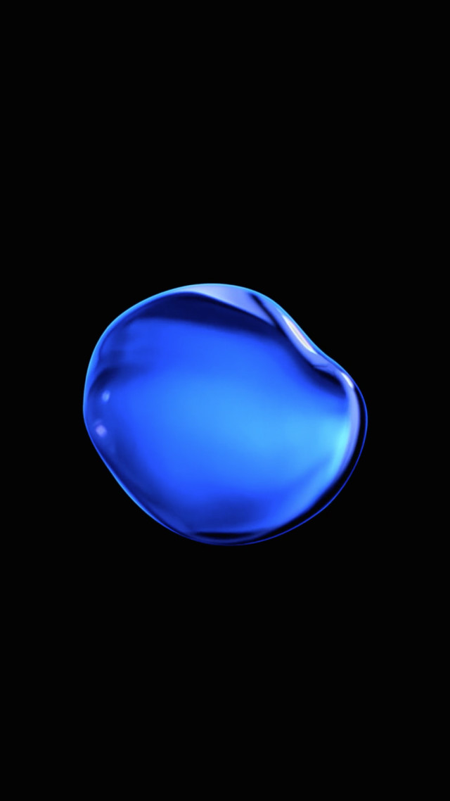 Blue liquid droplet 3d render free wallpaper - medium preview image