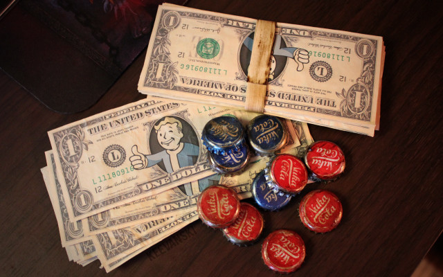 Money candy table pile wrappers free wallpaper - medium preview image