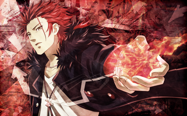 Man holding red ball flame free wallpaper - medium preview image