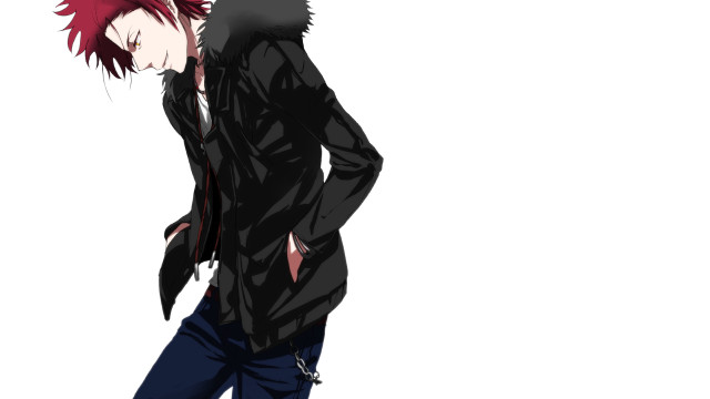 Red haired man black jacket free wallpaper - medium preview image