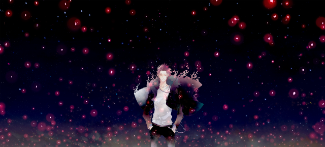 Man hologram aurora fireworks night free wallpaper - medium preview image