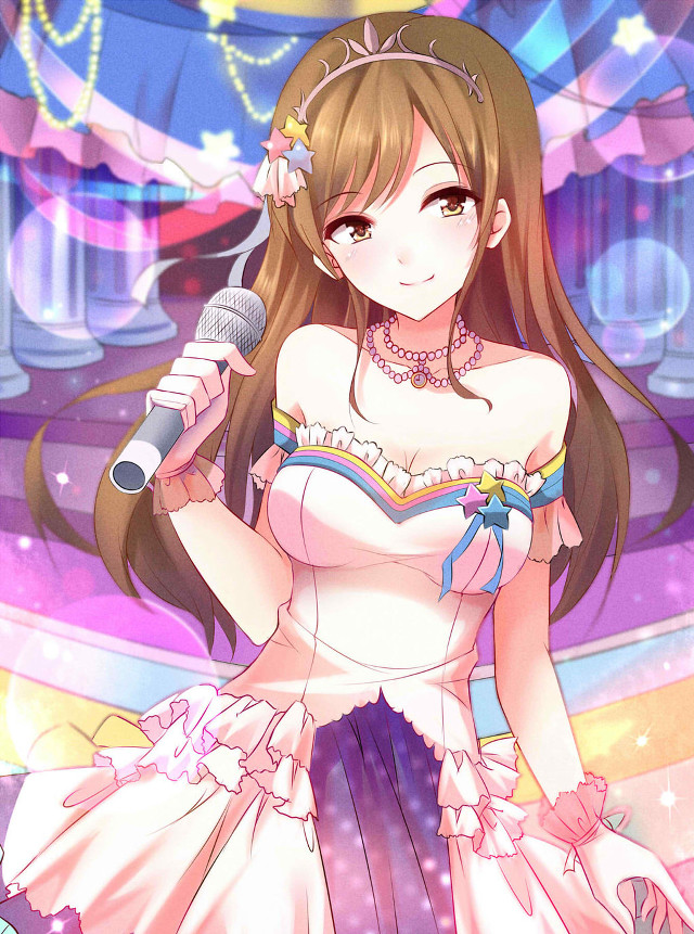 Woman dress microphone stage lights free wallpaper - medium preview image