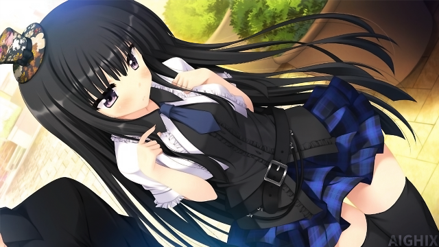 Girl black hair black dress #2 free wallpaper - medium preview image