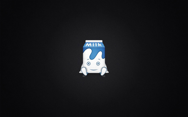 Milk can face black outline free wallpaper - medium preview image