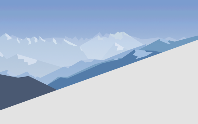 Snowboarder mountain sky minimalist painting free wallpaper - medium preview image