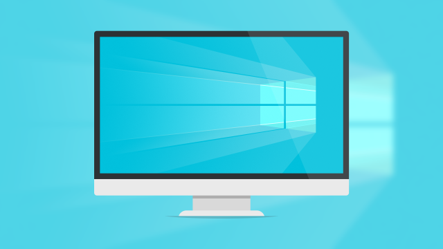 Monitor blue background light window free wallpaper - medium preview image