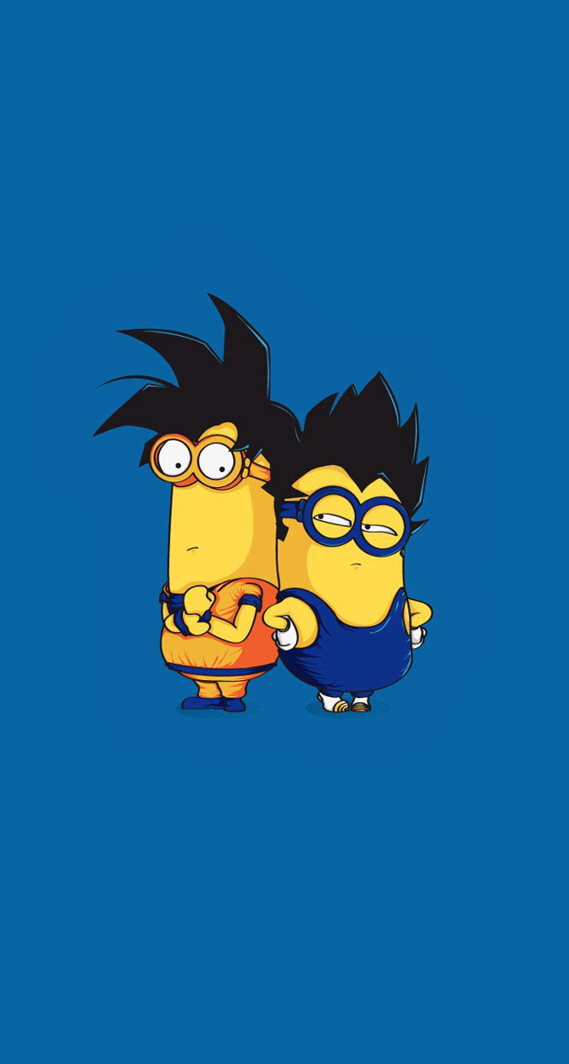 Cartoon characters standing blue background free wallpaper - medium preview image