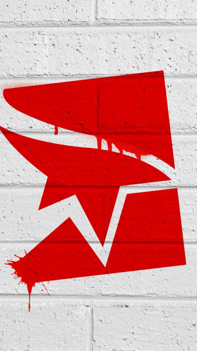 Red brick arrow graffiti blood free wallpaper - medium preview image