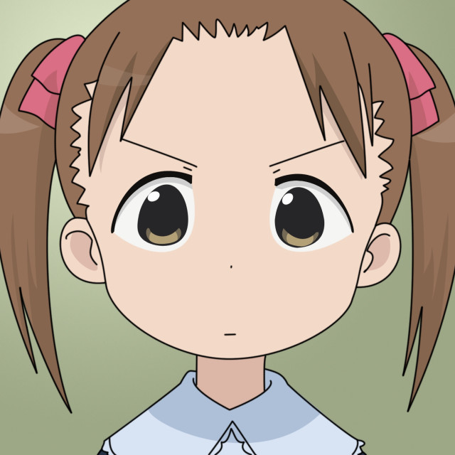 Cartoon girl ponytail blue shirt free wallpaper - medium preview image