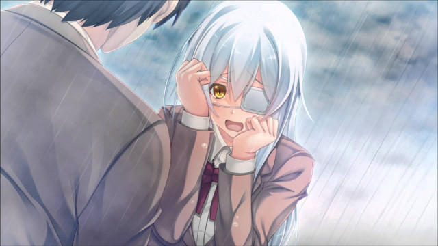 Couple rain emotion face connection free wallpaper - medium preview image